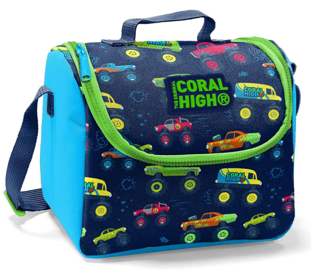 Coral High Monster Truck Termoslu Monster Truck Lacivert - Yeşil Beslenme Çantası