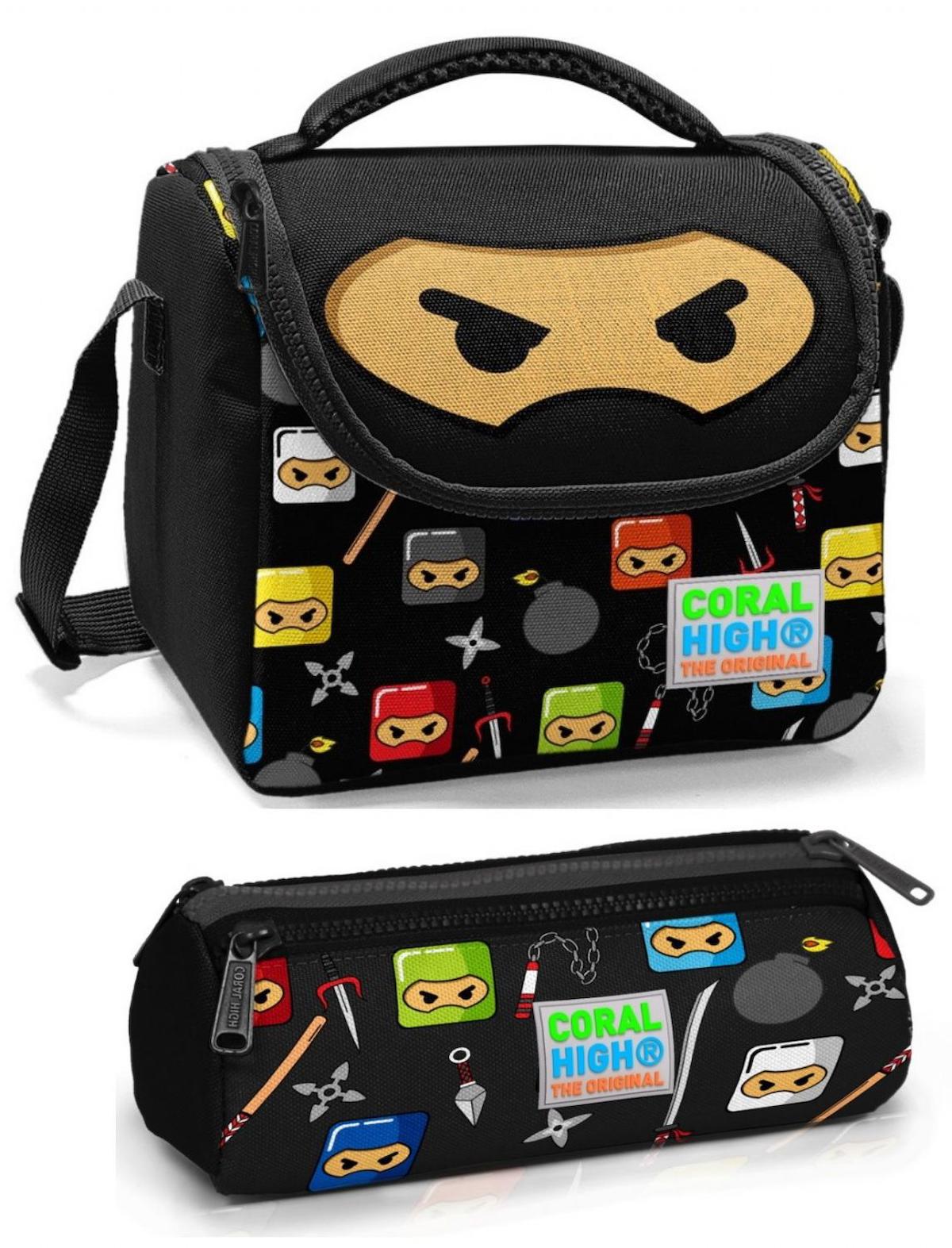 Coral High Ninja Termoslu Siyah Beslenme Çantası