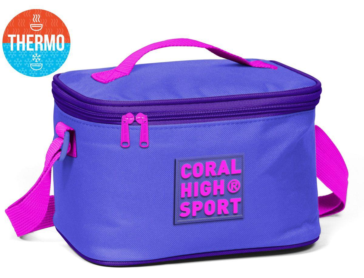Coral High 22809 Düz Termoslu Mor Beslenme Çantası
