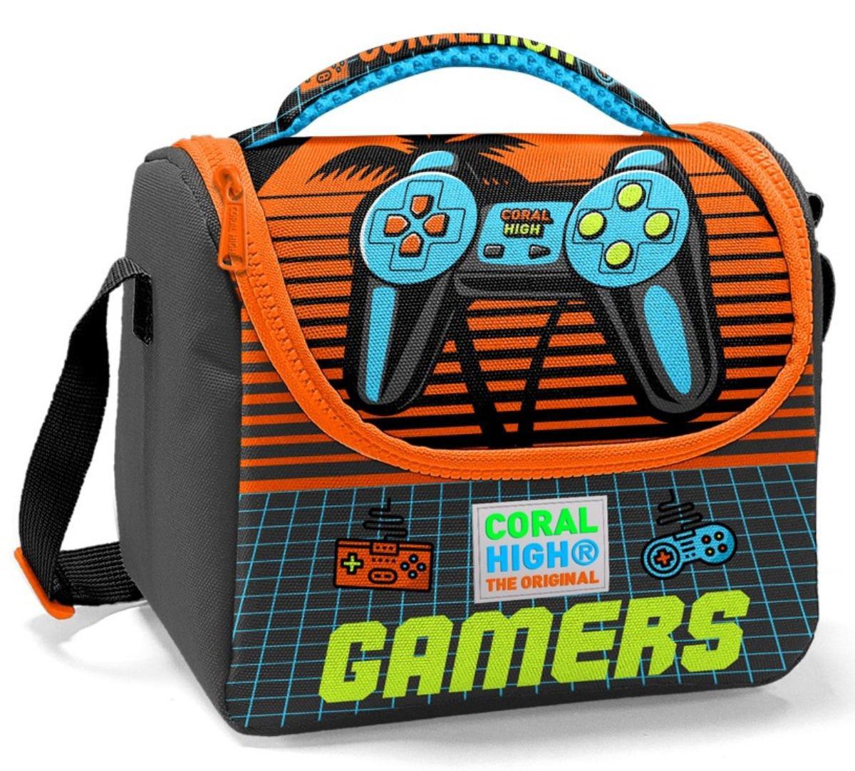 Coral High Konsol Termoslu Kırmızı - Gri Beslenme Çantası