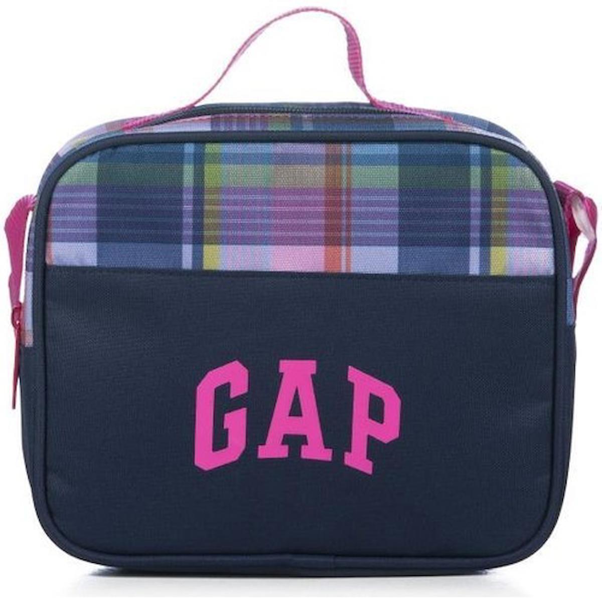 Gap 03338 Ekoseli Termoslu Lacivert Beslenme Çantası