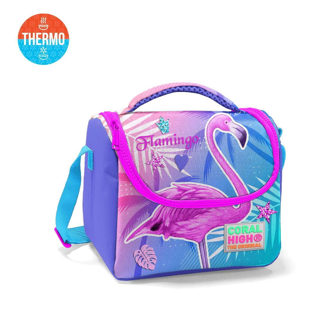 Coral High 11705 Flamingolu Termoslu Çok Renkli Beslenme Çantası