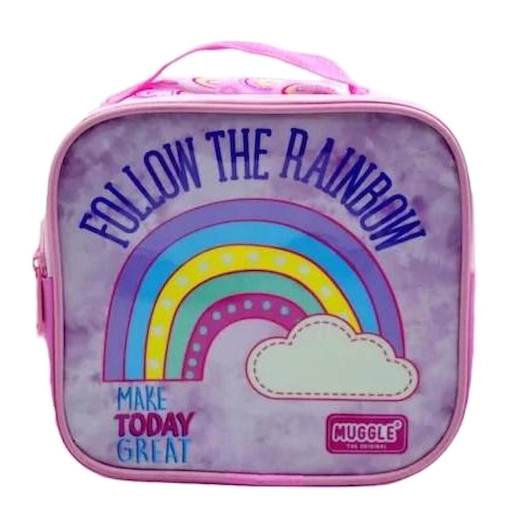 Muggle MU-6733 Rainbow Termoslu Pembe Beslenme Çantası
