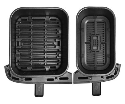 Tefal Dual Easy Fry & Grill Airfryer 8.3 lt İki Hazneli Led Ekranlı Yağsız Sıcak Hava Fritözü Gri