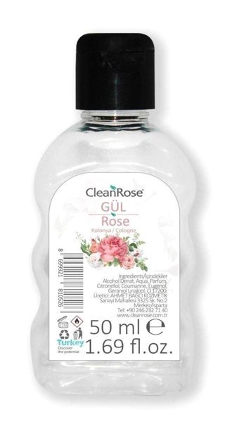 Clean Rose Gül Pet Kolonya 50 ml
