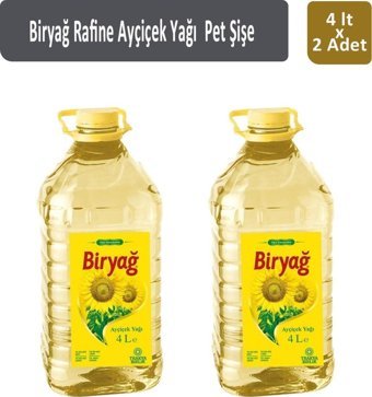 Biryağ Rafine Pet Ayçiçek Yağı 2x4 lt