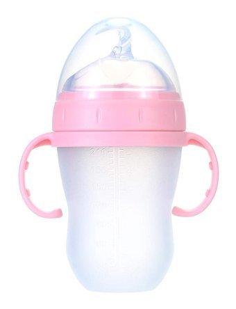 Cankypu Toddlers Akıtmaz Kulplu 6 Ay+ 240 ml Alıştırma Bardağı Pembe