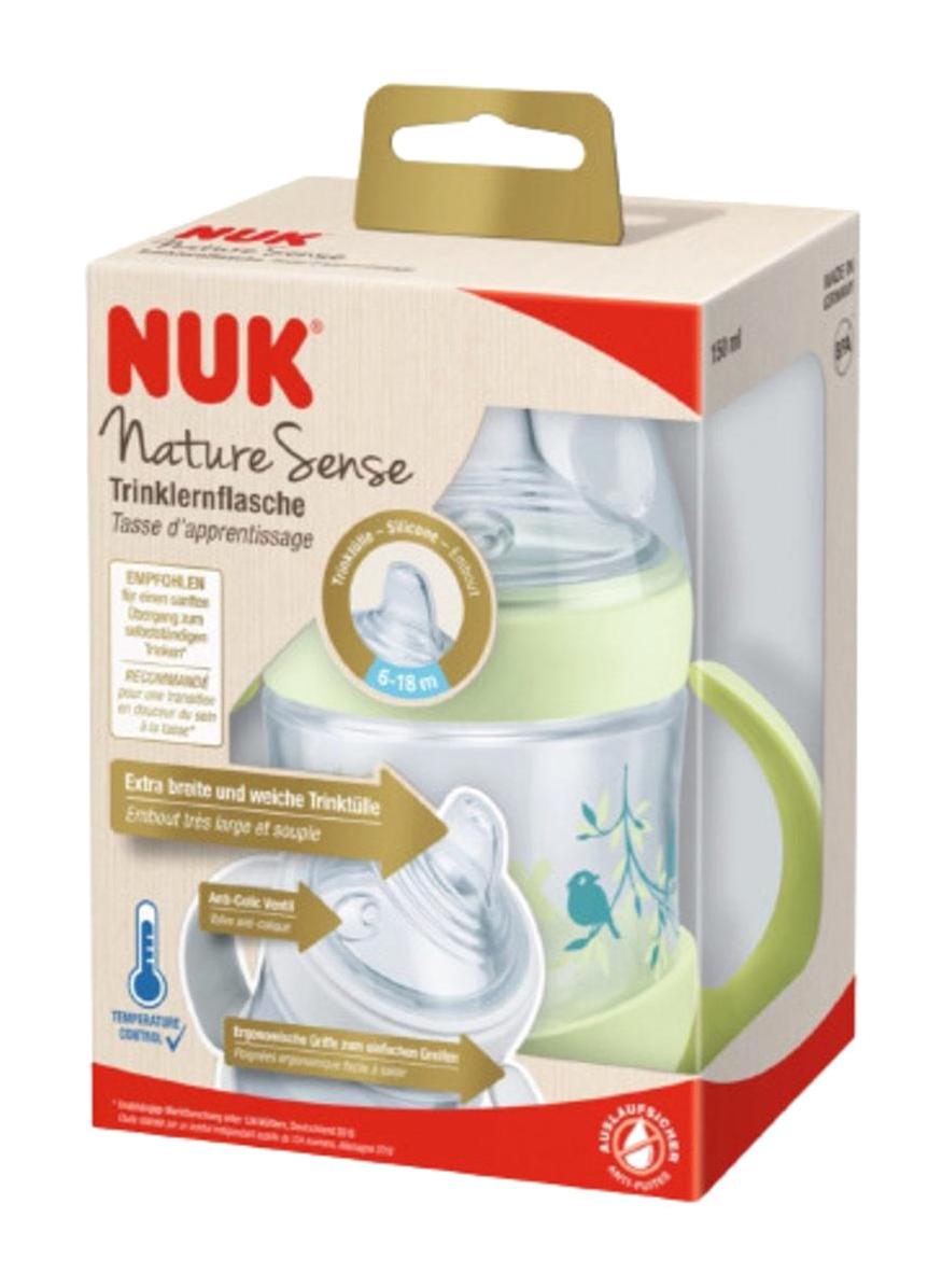 Nuk Nature Sense Akıtmaz Kulplu 6 Ay+ 150 ml Alıştırma Bardağı Yeşil
