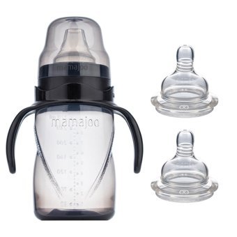 Mamajoo No:4 Akıtmaz Kulplu 6 Ay+ 270 ml Alıştırma Bardağı Siyah