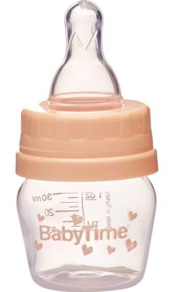 Baby Time BT107 Kulpsuz 0 Ay+ 30 ml Alıştırma Bardağı Krem