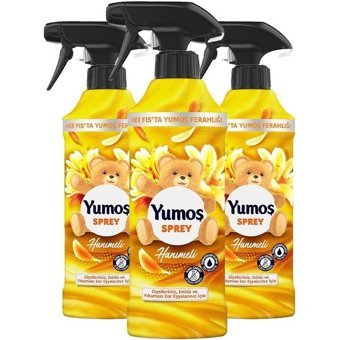 Yumoş Hanımeli Kokulu Sprey Çamaşır Parfümü 3x450 ml