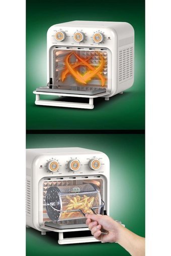 Kiwi KAF 5556 Airfryer 16 lt Tek Hazneli Yağsız Sıcak Hava Fritözü Beyaz