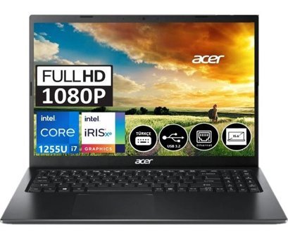 Acer Extensa EX215-55 NX.EGYEY.004SR6 Dahili Intel Iris Xe Graphics Eligible Intel Core i7 1255U 16 GB Ram 1 TB SSD 15.6 inç Full HD Windows 11 Pro Laptop