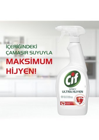 Cif Ultra Hijyen Sprey Mutfak ve Banyo Temizleyici 3x750 ml