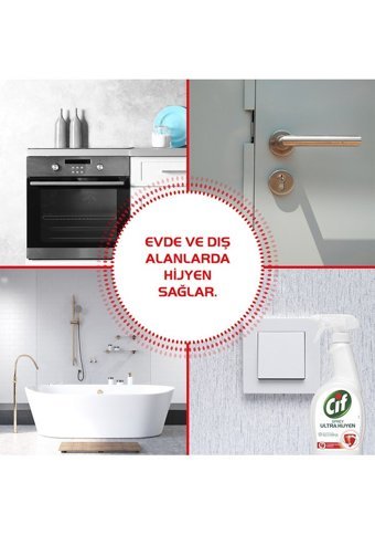 Cif Ultra Hijyen Sprey Mutfak ve Banyo Temizleyici 3x750 ml