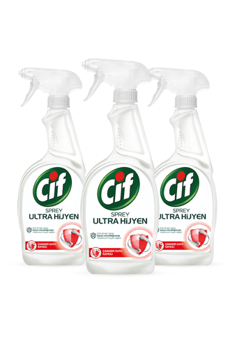 Cif Ultra Hijyen Sprey Mutfak ve Banyo Temizleyici 3x750 ml
