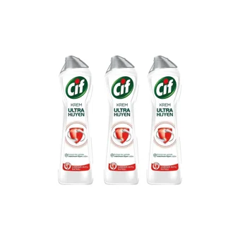 Cif Ultra Hijyen Krem Mutfak ve Banyo Temizleyici 3x450 ml