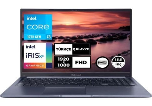 Asus Vivobook 15 X1502ZA-EJ067020 Dahili Intel UHD Graphics Intel Core i3 1215U 16 GB Ram 512 GB SSD 15.6 inç Full HD Windows 11 Pro Laptop