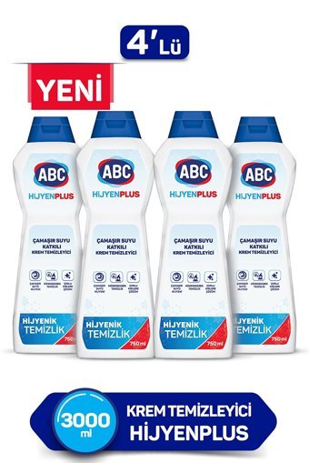 Abc Hijyen Plus Krem Mutfak ve Banyo Temizleyici 4x750 ml