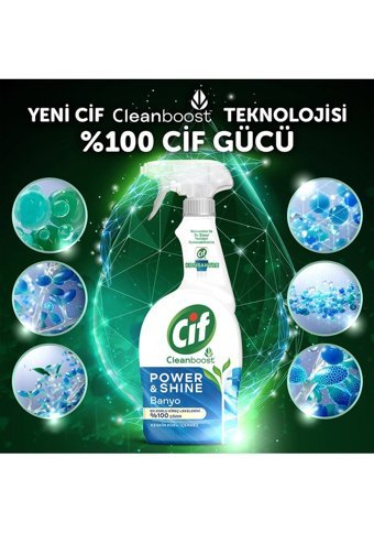 Cif Power&Shine Sprey Banyo Temizleyici 4x750 ml