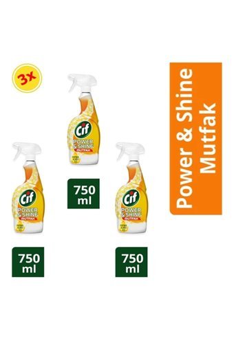 Cif Power&Shine Sprey Mutfak Temizleyici 3x750 ml