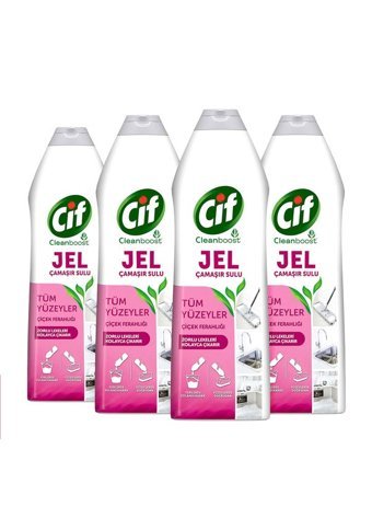 Cif Çiçek Ferahlığı Jel Mutfak ve Banyo Temizleyici 4x750 ml