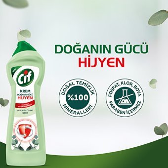 Cif Doğanın Gücü Krem Mutfak ve Banyo Temizleyici 675 ml