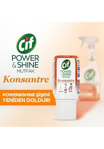 Cif Power&Shine Konsantre Sprey Mutfak ve Banyo Temizleyici 8x70 ml