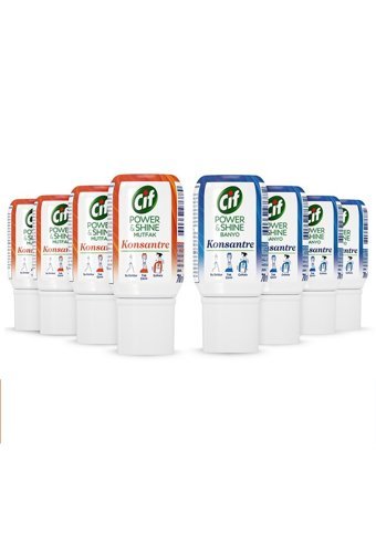 Cif Power&Shine Konsantre Sprey Mutfak ve Banyo Temizleyici 8x70 ml