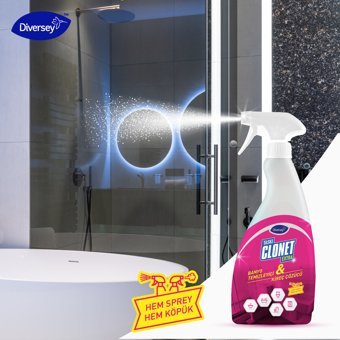 Diversey Taski Clonet Extra Sprey Mutfak ve Banyo Temizleyici 6x750 ml