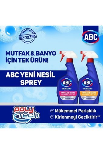 Abc Sprey Mutfak ve Banyo Temizleyici 4x750 ml