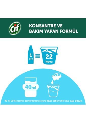 Cif Zemin Uzmanı Sıvı Mutfak ve Banyo Temizleyici 895 ml