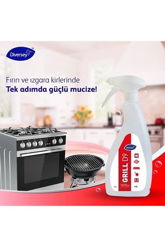 Diversey Suma Grill D9-Task R6-Clonet Extra Sıvı-Sprey Mutfak ve Banyo Temizleyici 3x750 ml