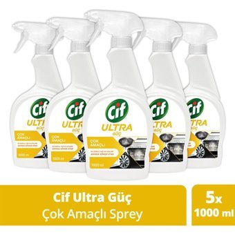 Cif Ultra Güç Sprey Mutfak ve Banyo Temizleyici 5x1 lt