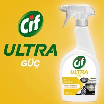 Cif Ultra Güç Sprey Mutfak ve Banyo Temizleyici 5x1 lt