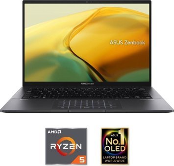 Asus UM3402YA-KM062W-K Dahili AMD Radeon RX Vega 7 AMD Ryzen 5 5625 16 GB Ram 512 GB SSD 14.0 inç Full HD Windows 11 Laptop