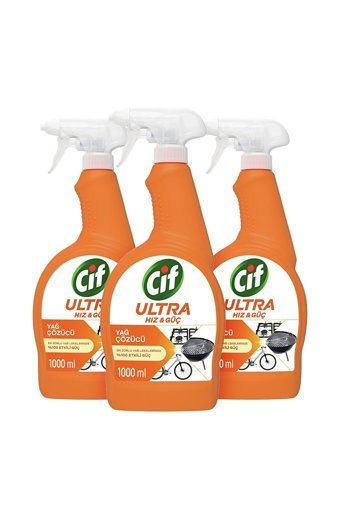 Cif Ultra Hız&Güç Sprey Mutfak ve Banyo Temizleyici 3x1 lt