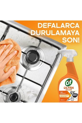 Cif Ultra Hız&Güç Sprey Mutfak ve Banyo Temizleyici 3x1 lt
