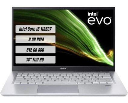 Acer Swift 3 SF314-511 NX.ABNEY.003 Dahili Intel Iris Xe Graphics Intel Core i5 1135G7 8 GB Ram 512 GB SSD 14 inç Full HD Windows 11 Home Laptop