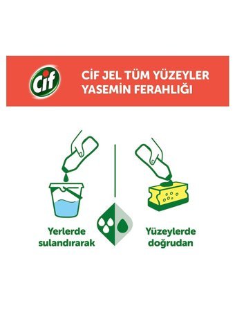 Cif Yasemin Ferahlığı Jel Mutfak ve Banyo Temizleyici 4x750 ml