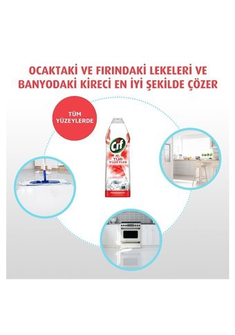 Cif Yasemin Ferahlığı Jel Mutfak ve Banyo Temizleyici 4x750 ml