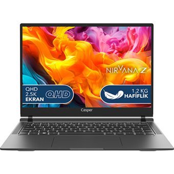 Casper Nirvana Z100.1335-BF00X-S-Q Dahili Intel Iris Xe Graphics Eligible Intel Core i5 1335U 16 GB DDR4 Ram 1 TB SSD 14 inç QHD FreeDos Laptop