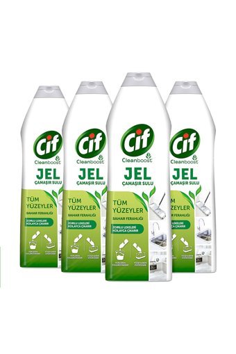 Cif Cleanboost Jel Mutfak ve Banyo Temizleyici 4x750 ml