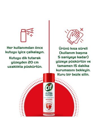 Cif Ultra Hijyen Sprey Mutfak ve Banyo Temizleyici 3x200 ml