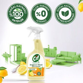 Cif Cleanboost Doğanın Gücü Sprey Mutfak ve Banyo Temizleyici 750 ml