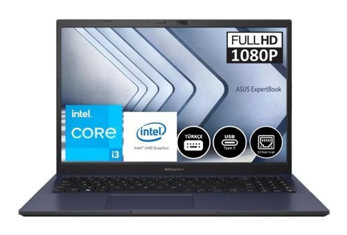 Asus Expertbook B1 B1502CBA-EJ0253 BT40 Dahili Intel UHD Graphics Intel Core i3 1215U 8 GB Ram 256 GB SSD 15.6 inç Full HD Windows 10 Pro Laptop