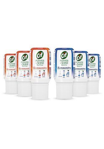 Cif Power&Shine Konsantre Sprey Mutfak ve Banyo Temizleyici 6x70 ml