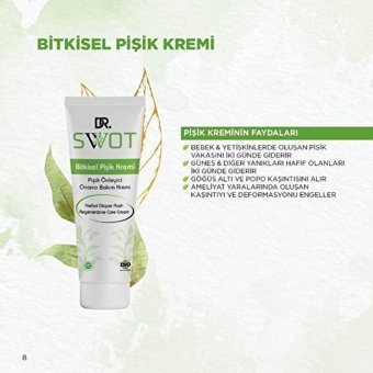 Dr. Swot Parfümsüz Parabensiz Pişik Kremi 50 ml