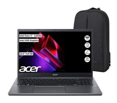 Acer Extensa 15 EX215-55 Dahili Intel Iris Xe Graphics Eligible Intel Core i7 1255U 16 GB Ram 512 GB SSD 15.6 inç Full HD Windows 11 Laptop + E-Markt Çanta