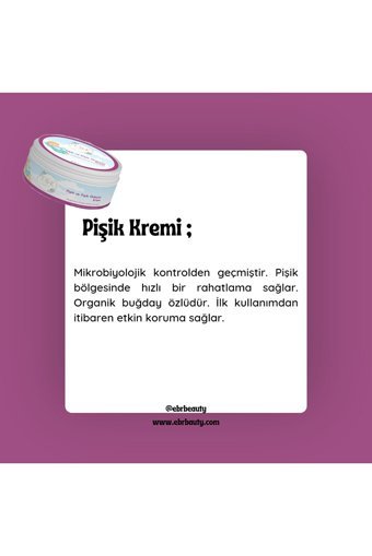Ebr Beauty Parfümsüz Parabensiz Pişik Kremi 40 ml